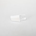 Refrigerator shelf retainer bar end cap, thin bar