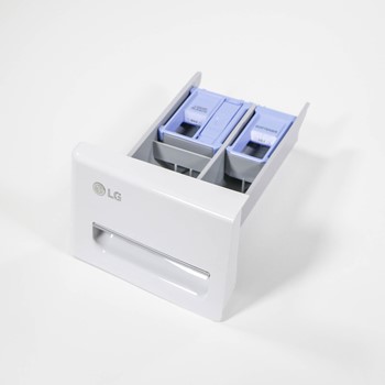 Detergent drawer front panel assembly