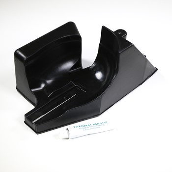 Defrost drain pan kit with thermal mastic